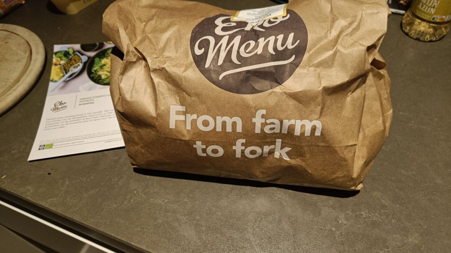 Verpakking en receptkaart ekomenu