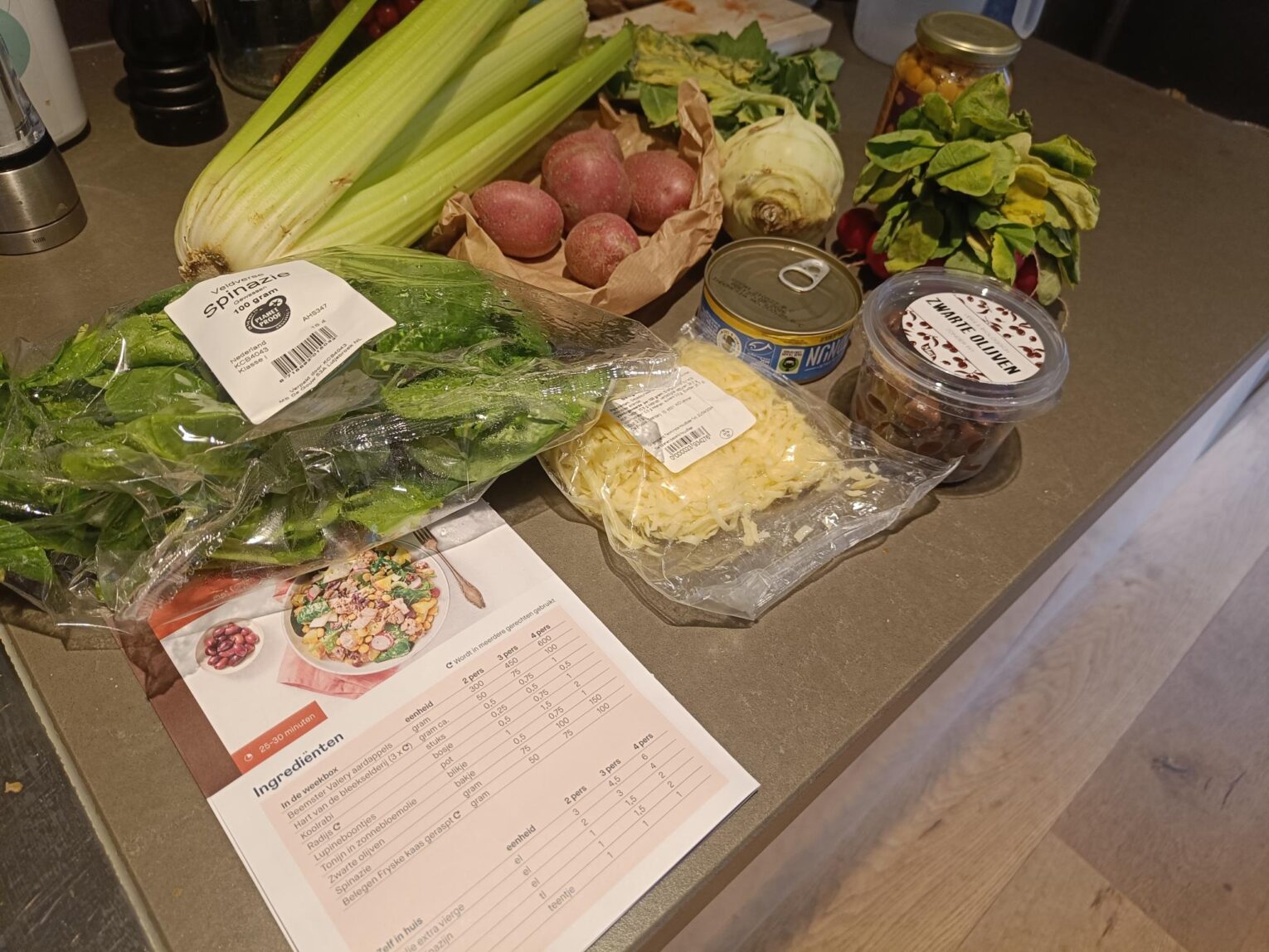 Ingrediënten Crisp Weekbox