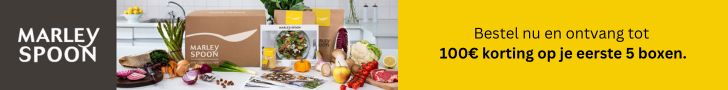 Marley Spoon aanbieding voor €100 korting op je eerste 5 boxen