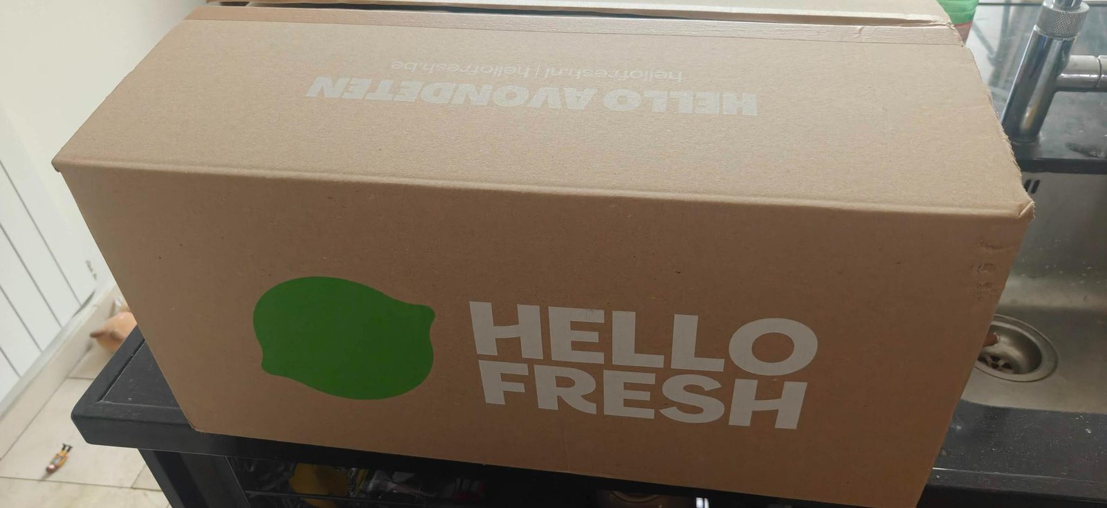 De HelloFresh doos met vijf gerechten voor vier personen