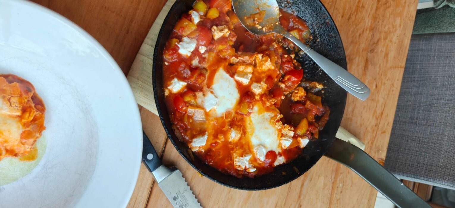 Shakshuka van HelloFresh, door ons iets te lang laten doorgaren