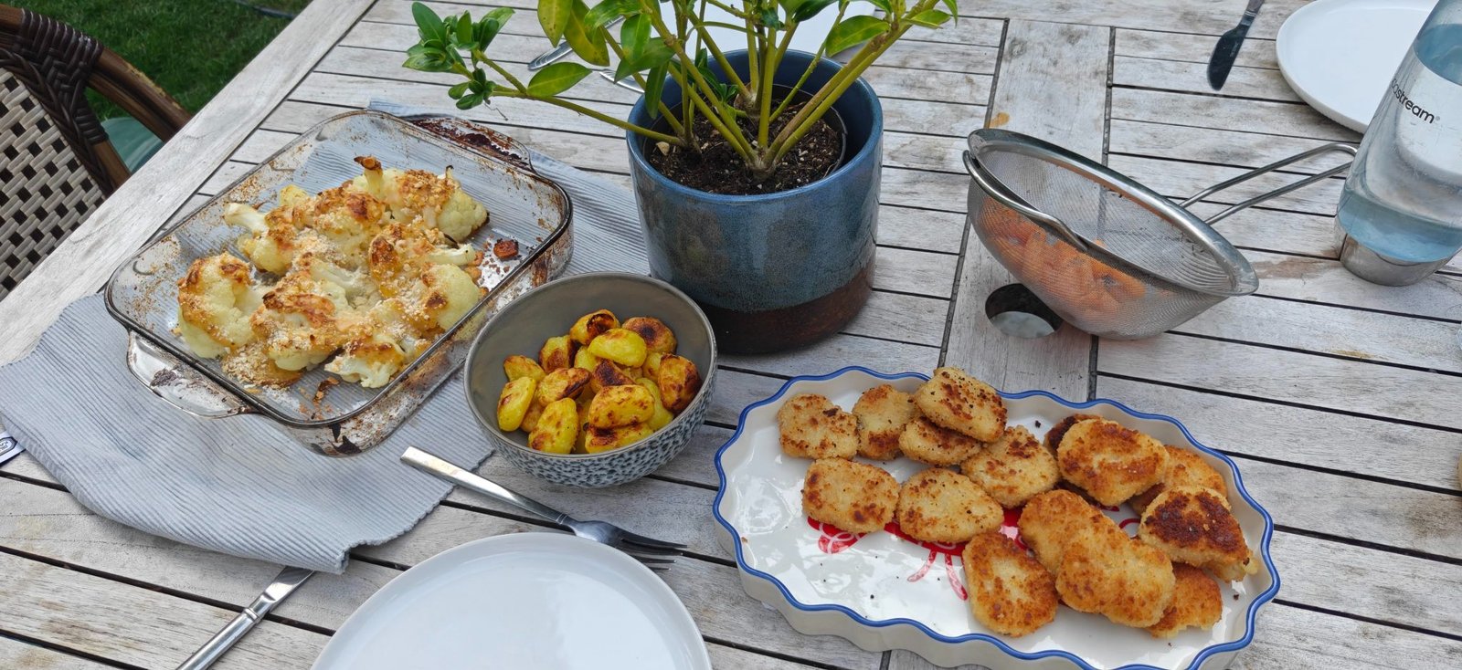 Visnuggets met bloemkoolgratin in plaats van broccoli uit de Marley Spoon box