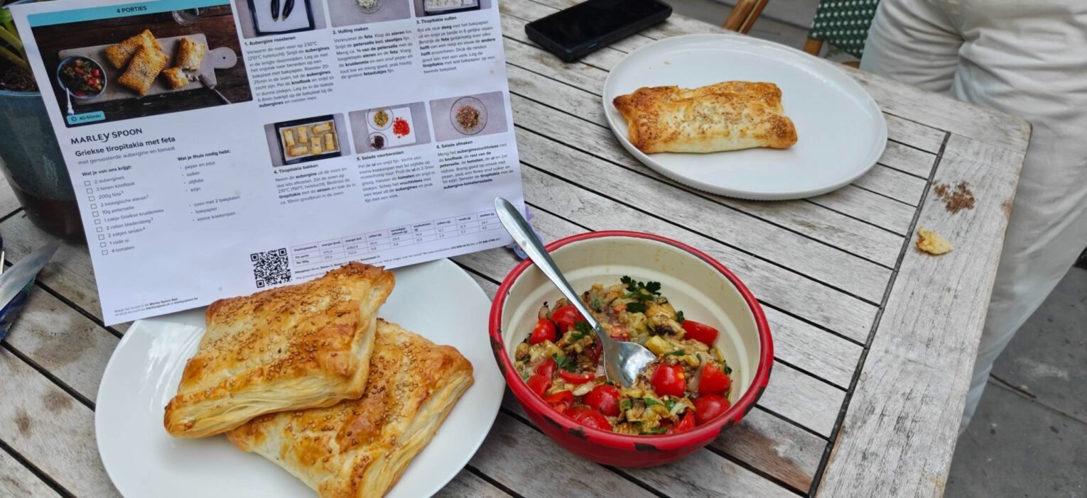 Griekse tiropitakia met feta en geroosterde groenten van Marley Spoon