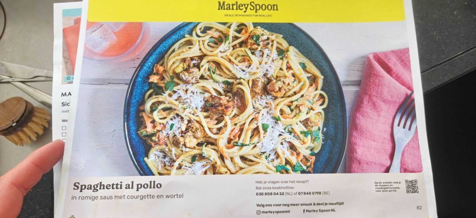 Receptkaarten van Marley Spoon voor 5 maaltijden